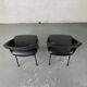 Paire de fauteuils Louis Paolozzi noir