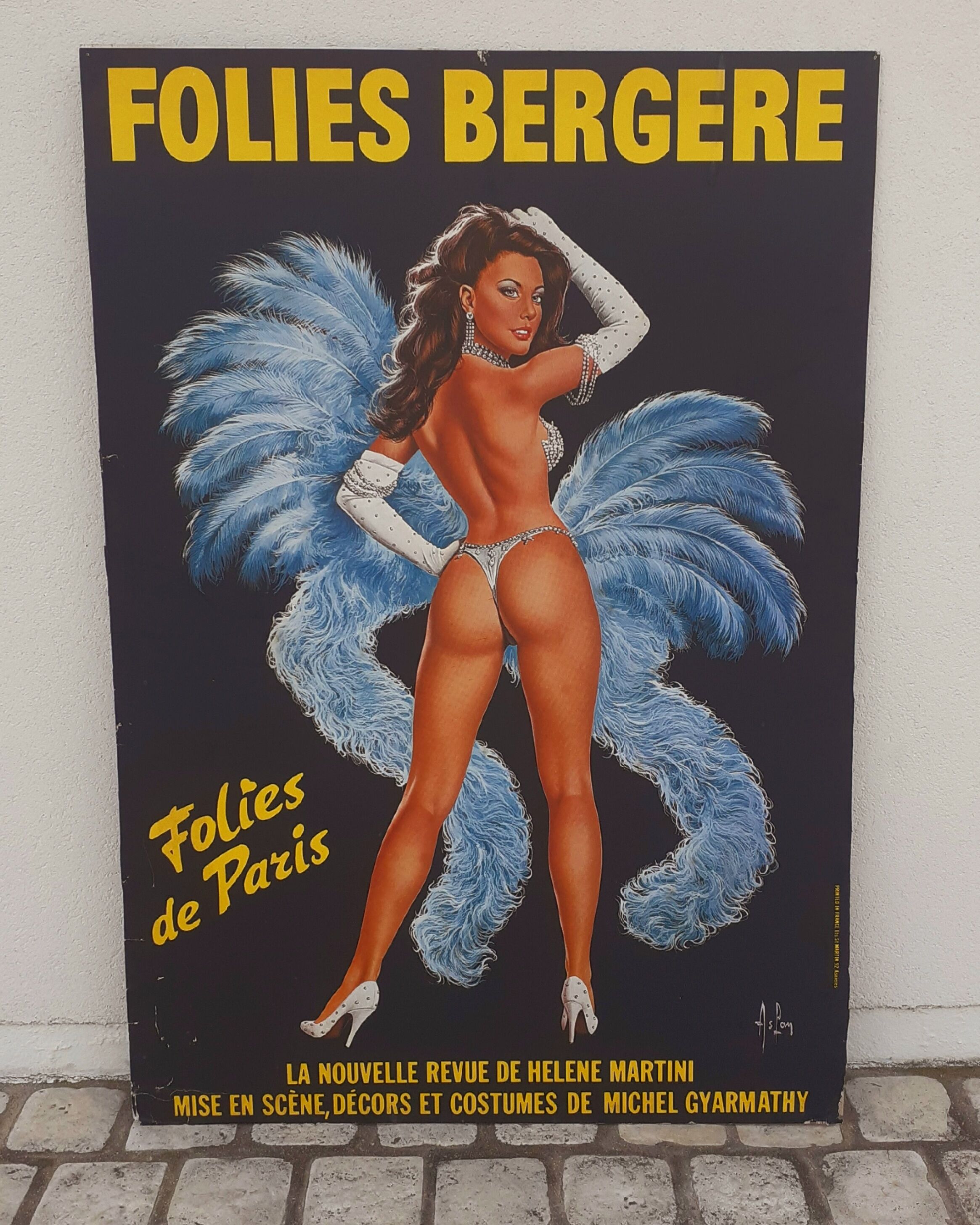 Poster for the Folies Bergère from 1974 illustrated by Aslan