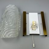 60s 70s wall lamp Fischer Leuchten Germany Wall Sconce Ice Glass Design
