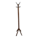 Antique light wood coat rack with splayed legs.