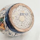 Italian ceramic vase decoration coat of arms and fruits