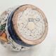 Italian ceramic vase decoration coat of arms and fruits