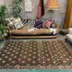 Vintage turkish rug 250x157 cm shabby distressed carpet large