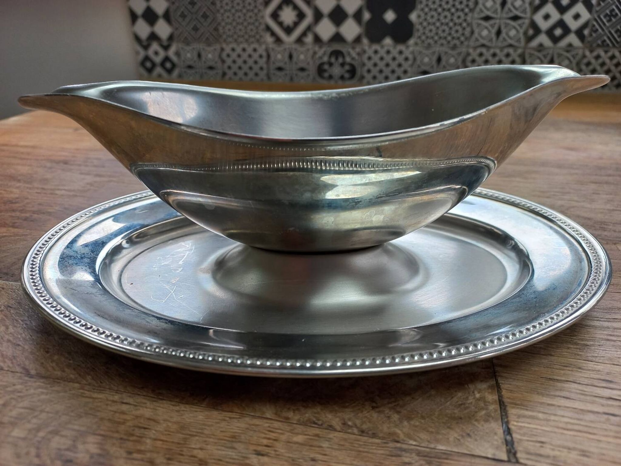 Guy Degrenne stainless steel sauce boat