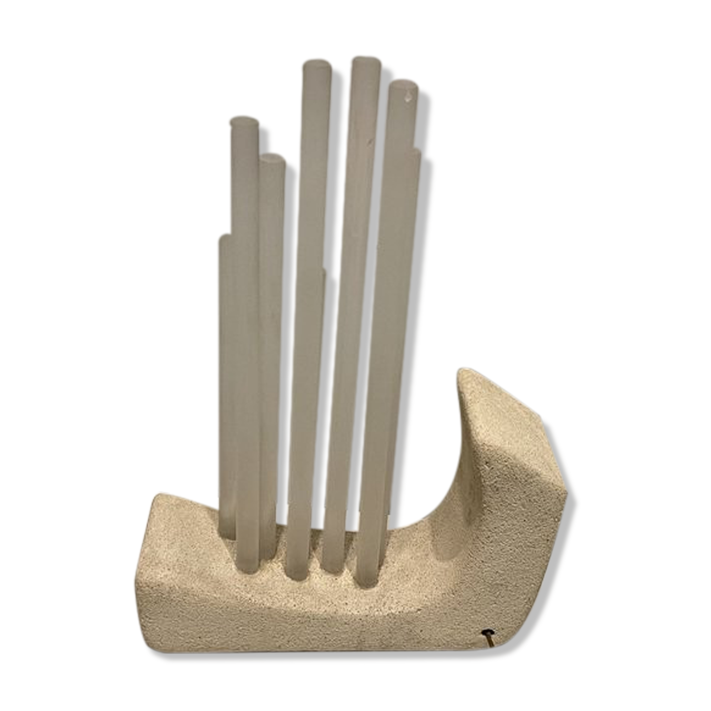 Acrylic Stone Table Lamp, 1980s