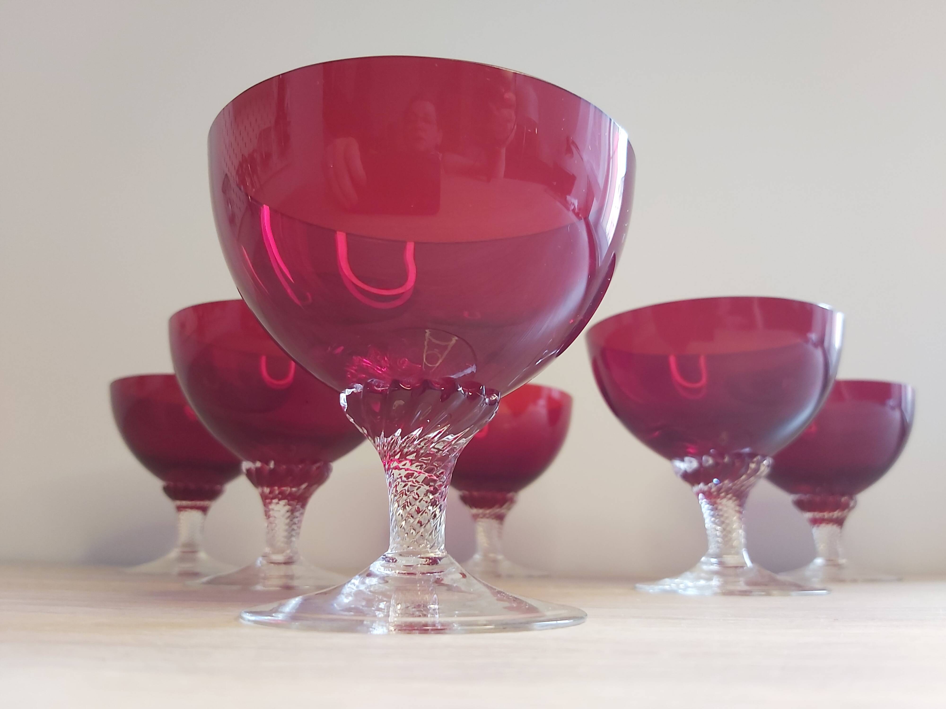 Set of six glasses, Murano