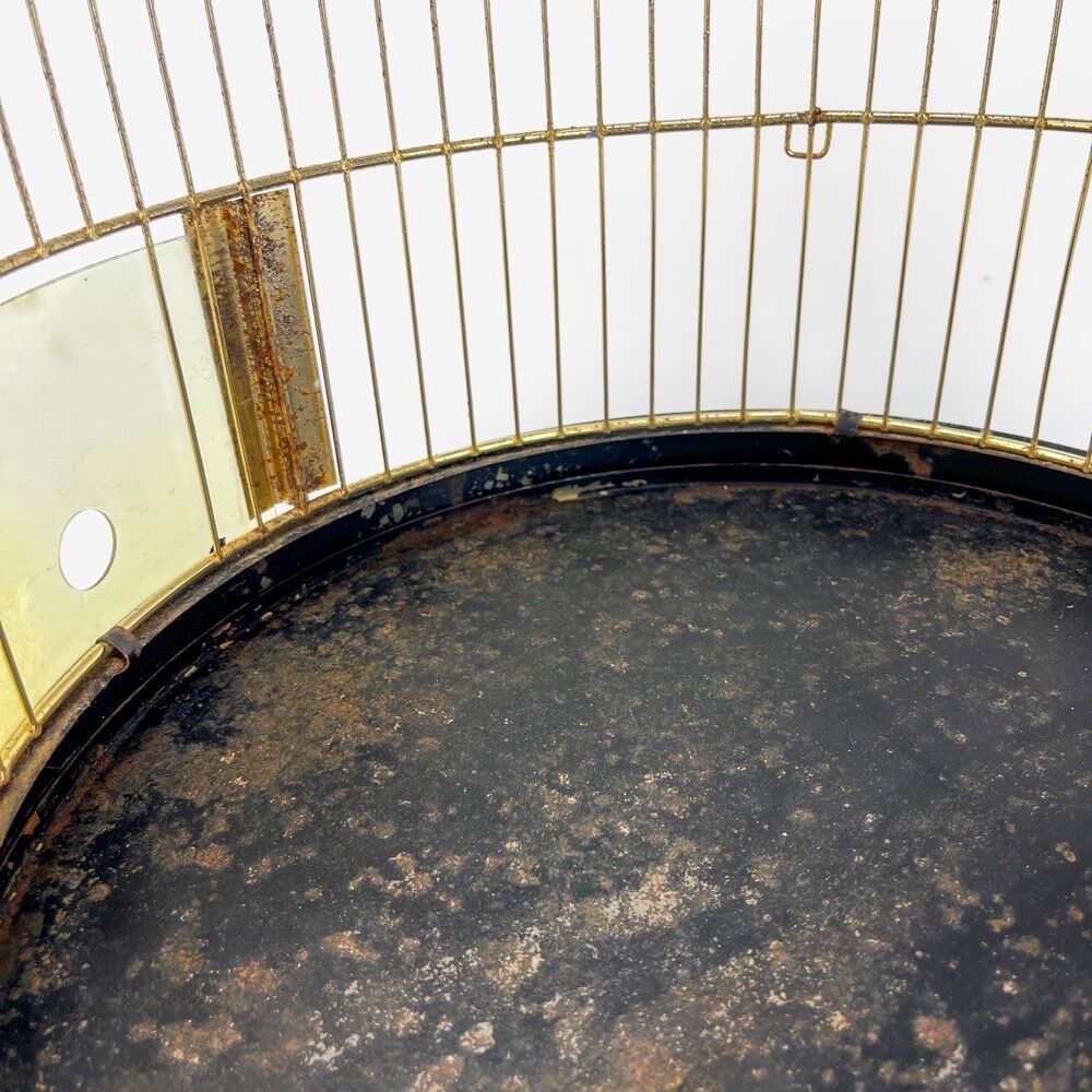 Golden bird cage with fine gold a.fay & co 1950