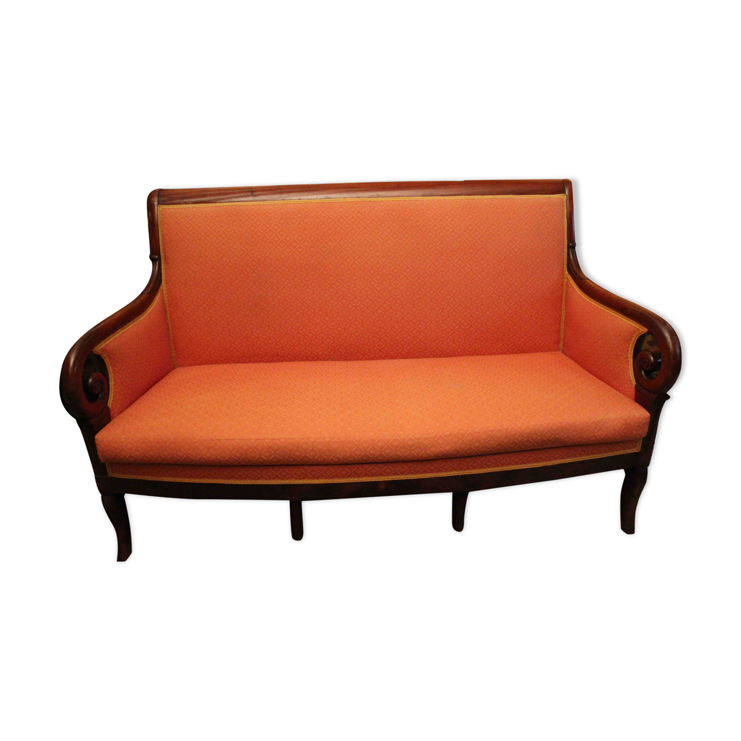 19th-century mahogany sofa Restoration