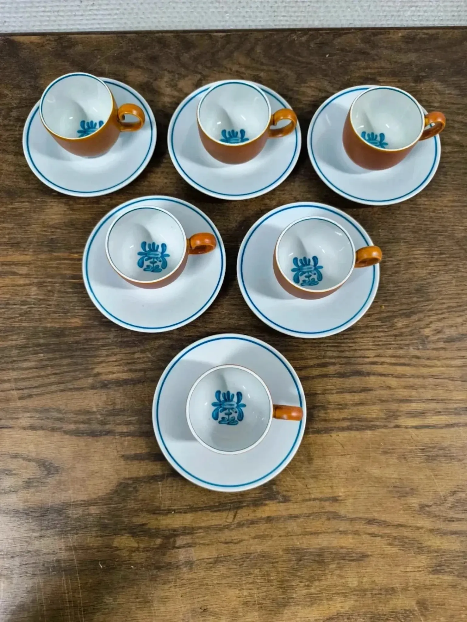 Set of 6 cups + saucers Villeroy and Boch Chekiang