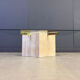 Travertine and brass coffee table by Artedi, 1980s