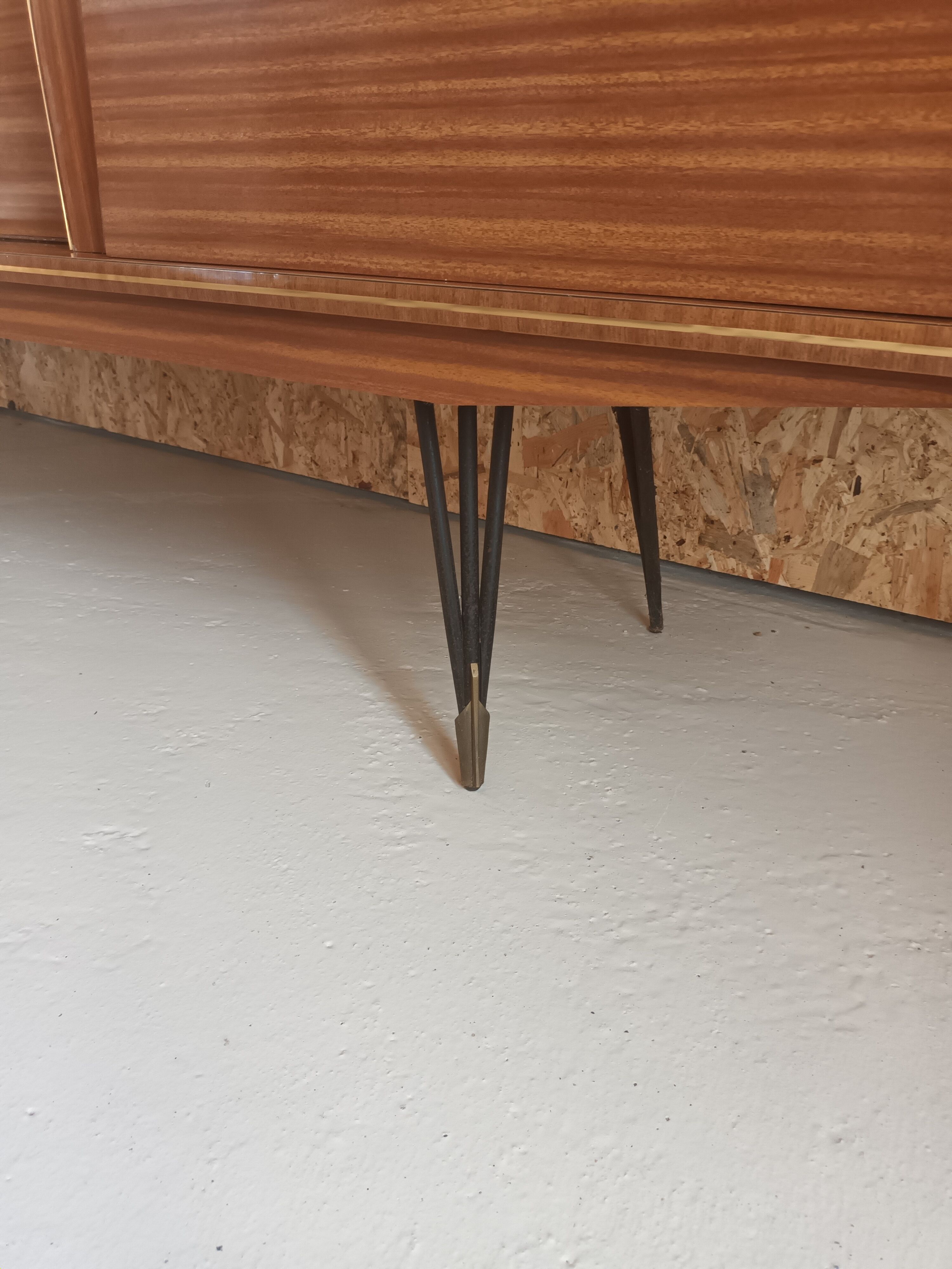 Brown formica sideboard