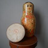 Large vintage handmade Russian doll bottle cover collectible decoration