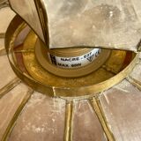 Lampshade in mother-of-pearl and brass