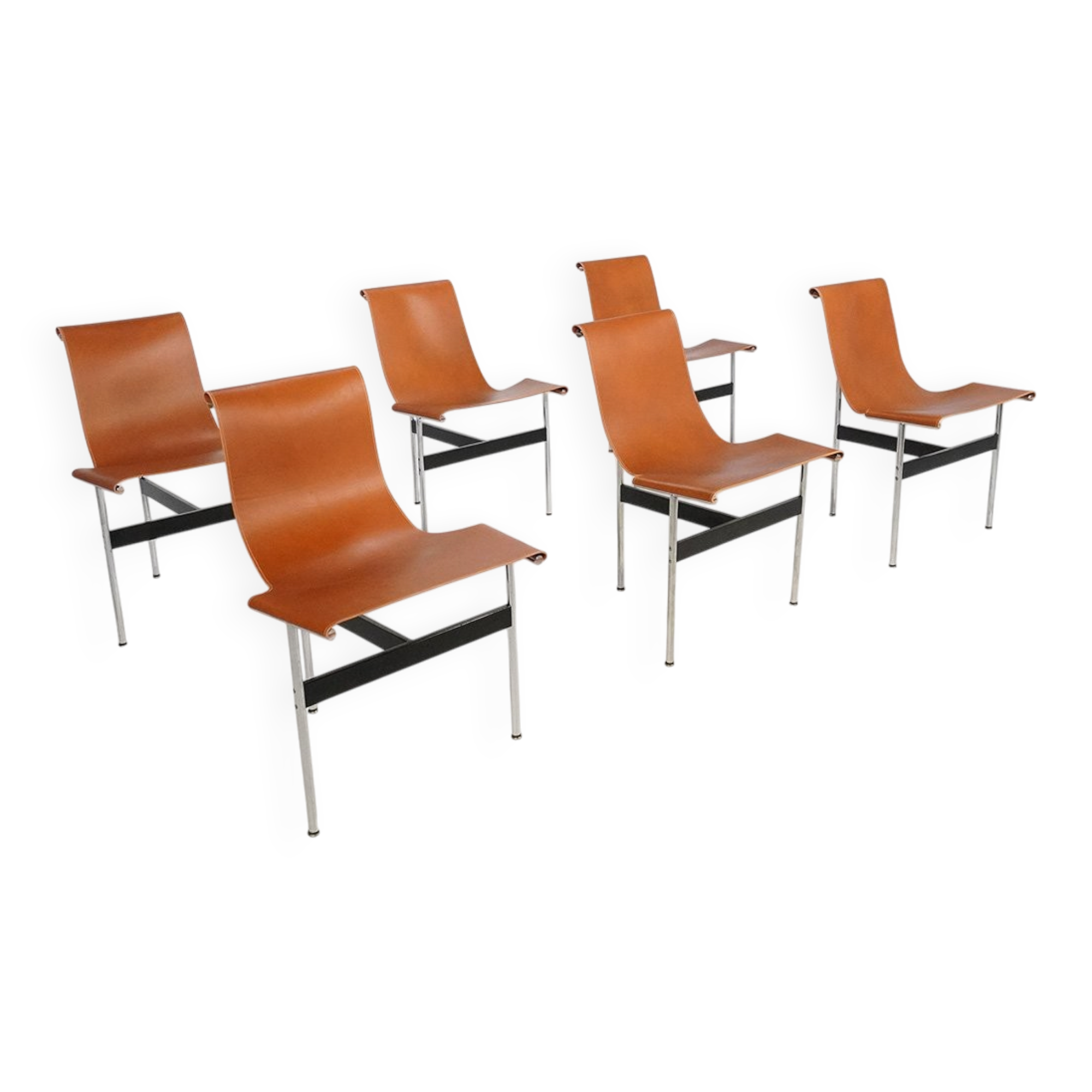 Vintage Italian T-Chairs from ICF De Padova, 1960s, Set of 6