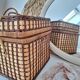 Vintage wicker suitcase