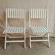 Vintage garden furniture R Gleizes in white painted wood