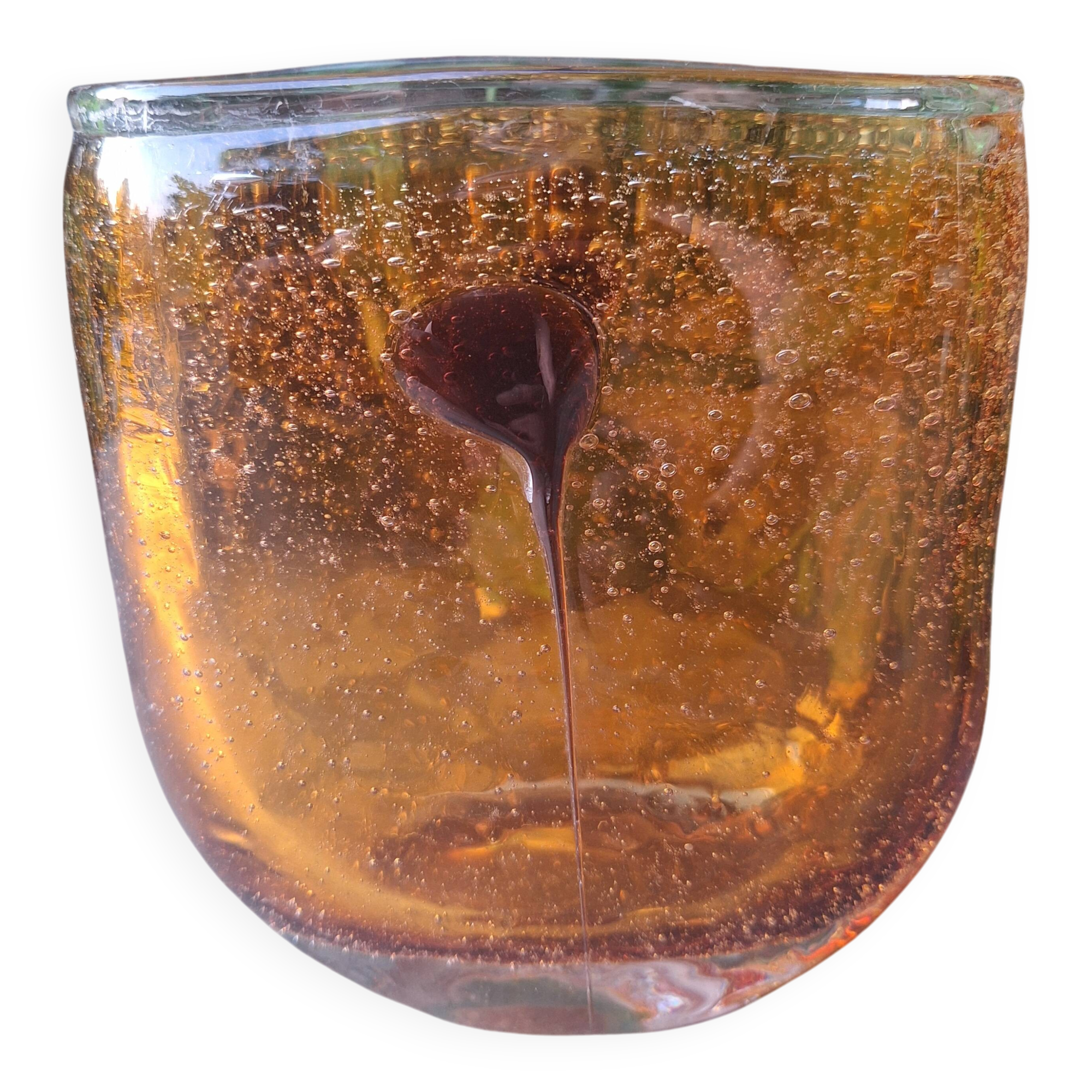 Bubble glass vase