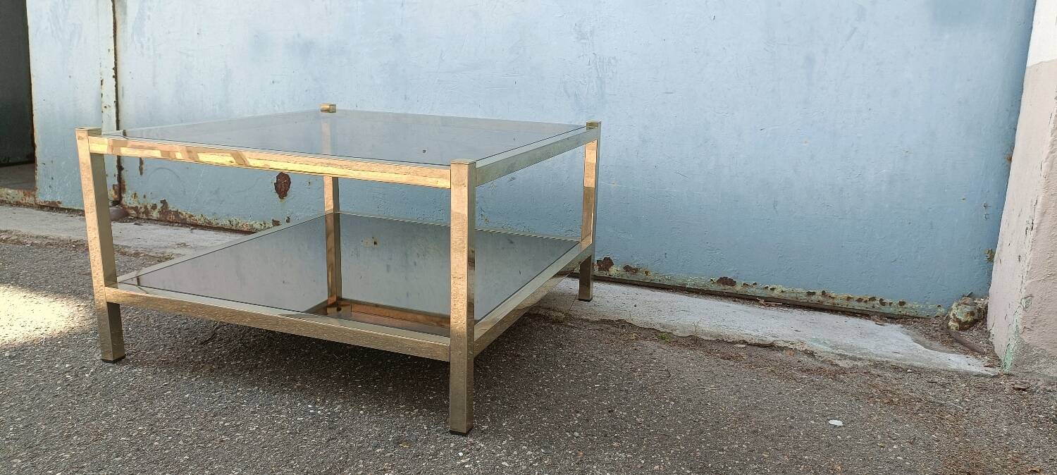 Vintage chrome coffee table
