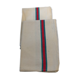 Lot of 2 métis striped dishcloths