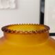 Mid-century italian yellow & green wood and glass table lamp