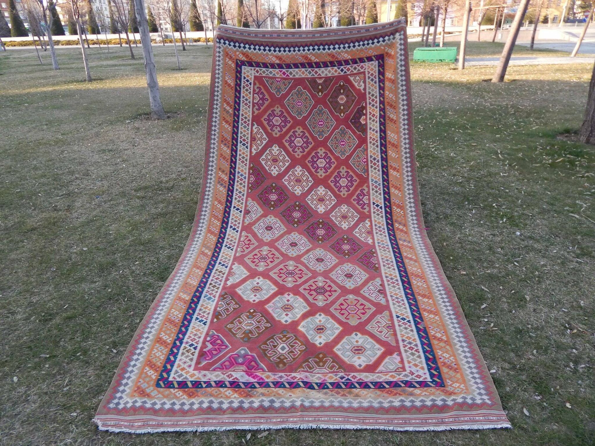 Tapis Kilim turc vintage tissé main