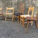 Série de 6 chaises vintage dépareillées