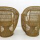 Pair of Mid-Century Modern Wicker Emmanuelle Armchairs from Kok Maison, 197