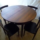 Dining Set " Roundette " table and chairs by Hans Olsen for Frem Rojle Denmark