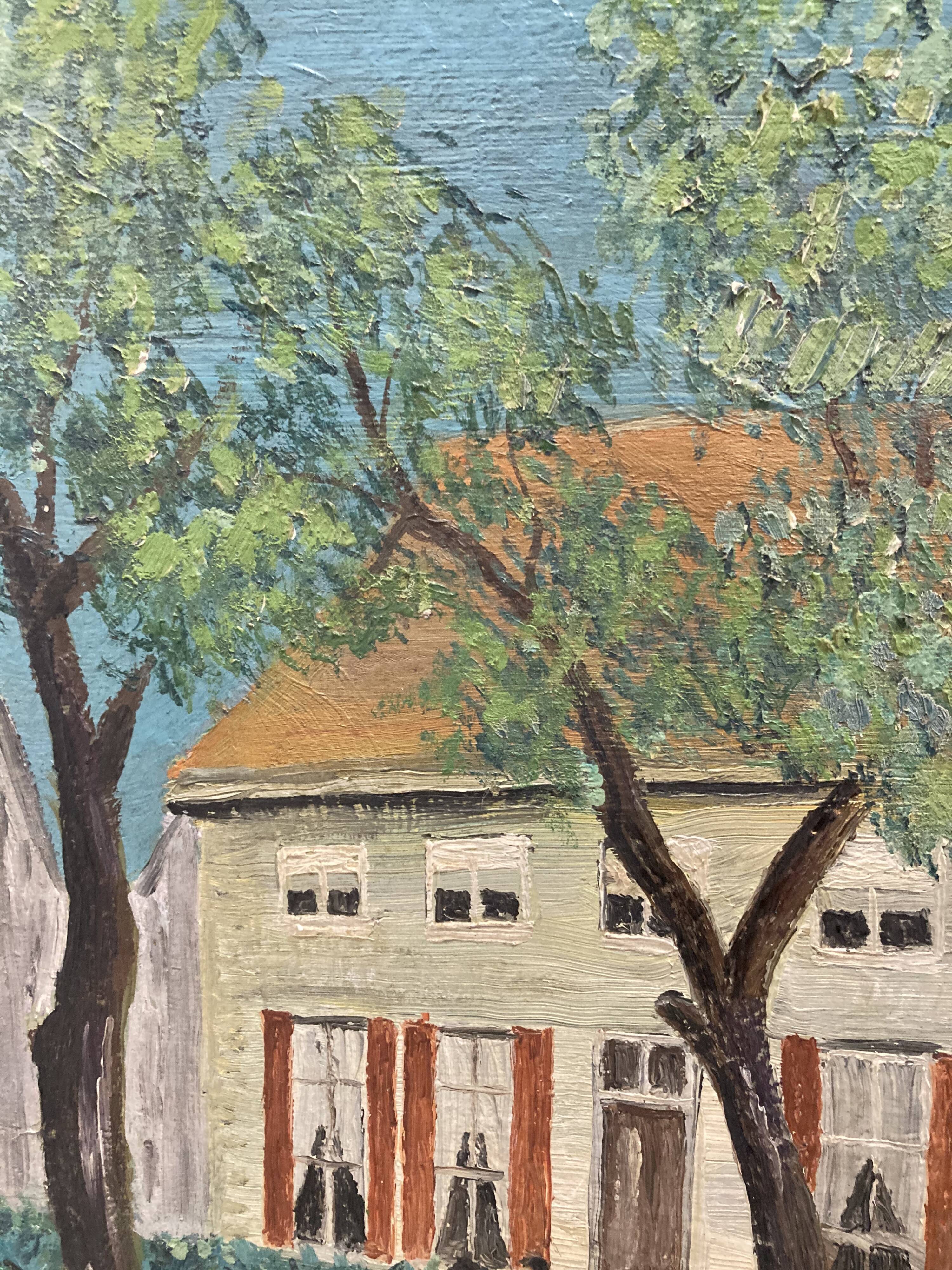 Oil on vintage canvas