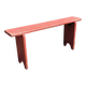 Banc ancien en bois peint en rouge