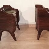 1950s Rosewood Nightstands, Mid Century Designer Nightstand