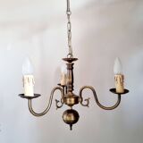 Lampe classique en laiton de style hollandais de couleur bronze doré