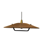 Suspension scandinave en corde et teck - années 60 70