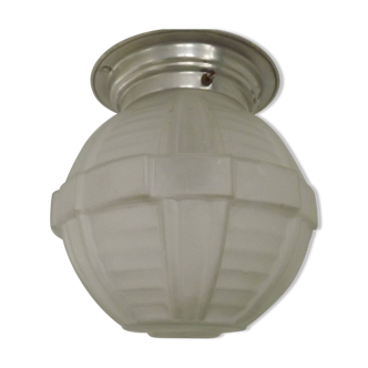 Art Deco ceiling light in glass and metal