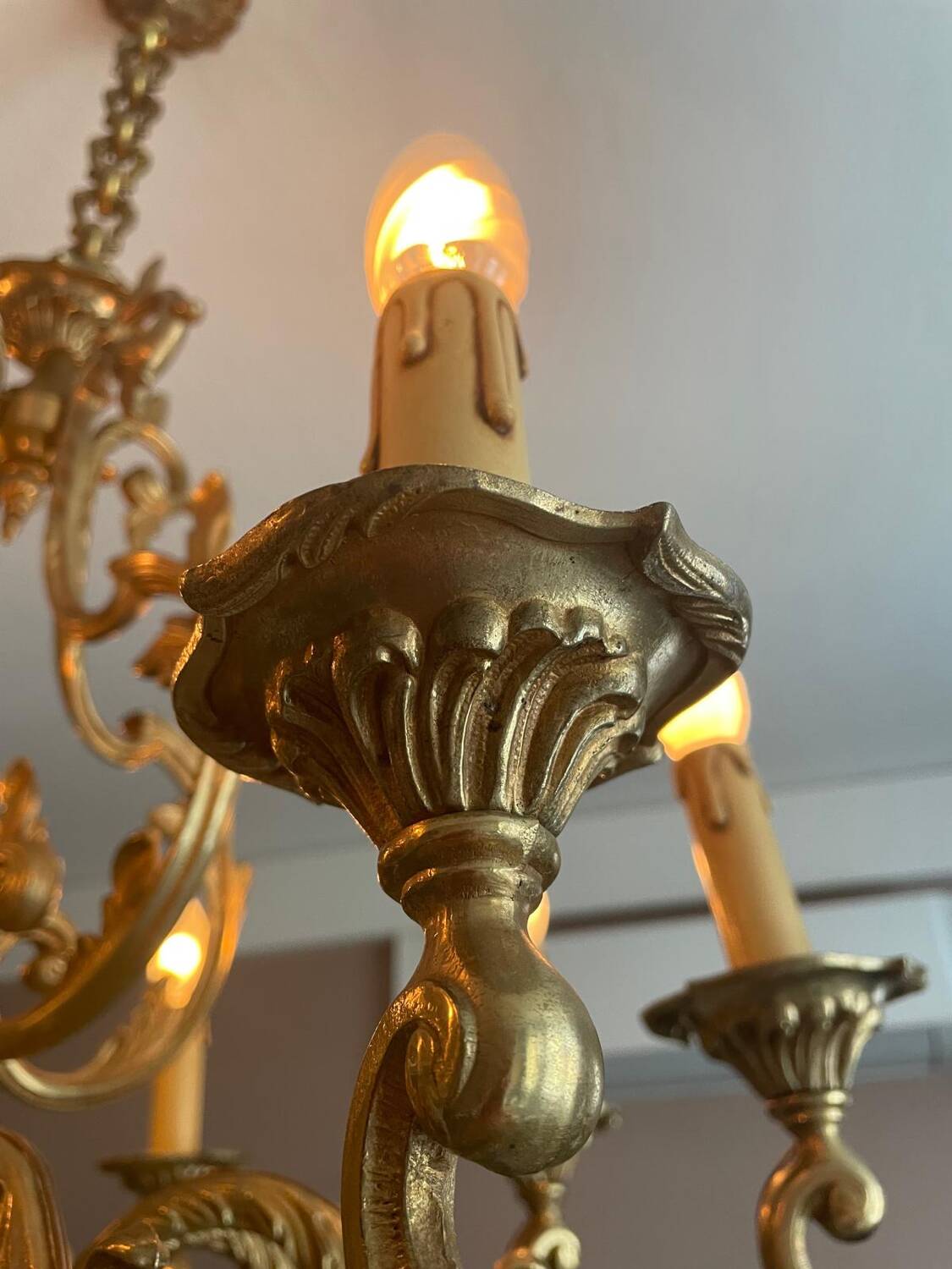 Lustre bronze 8 branches