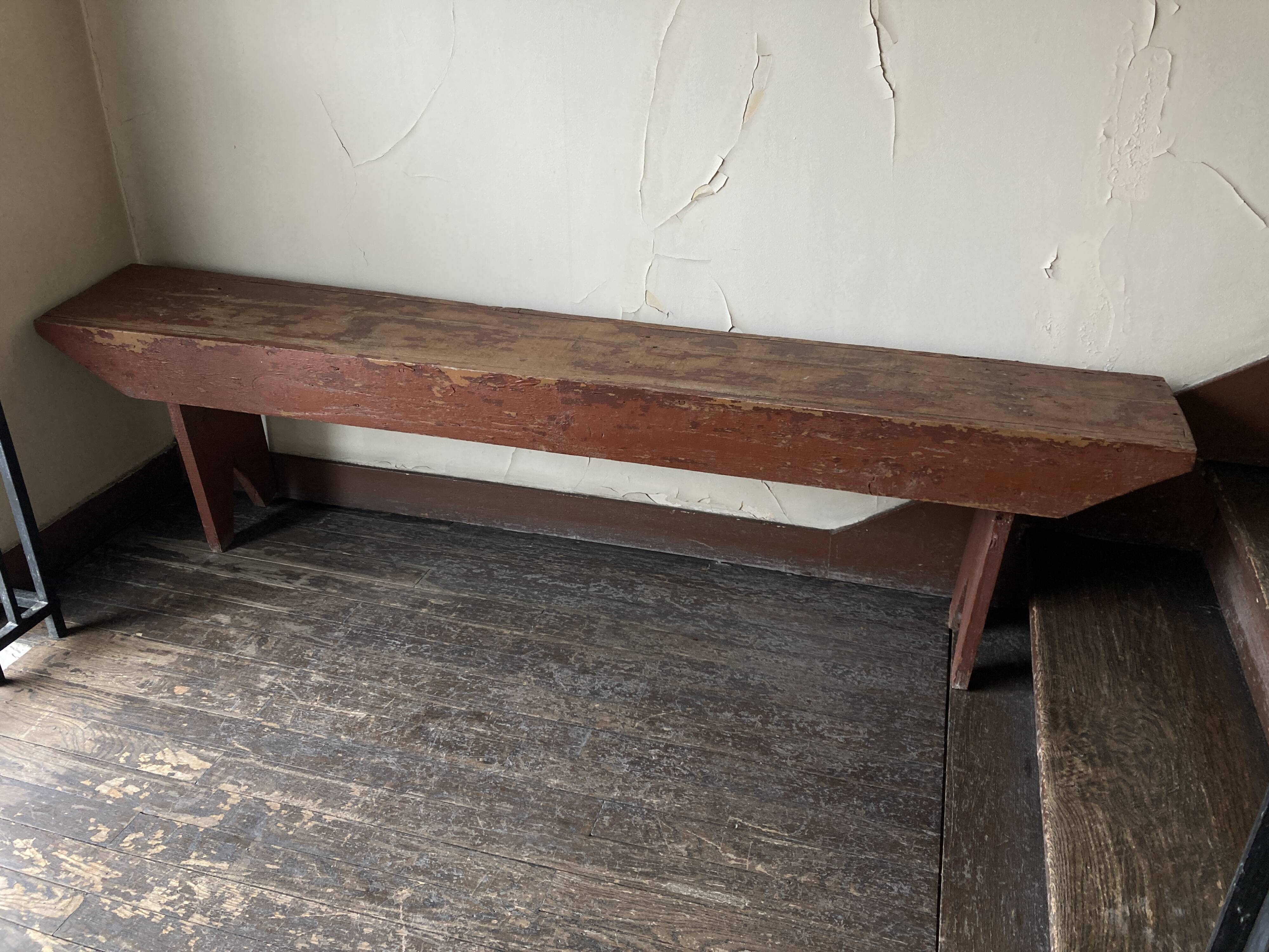 Shaker farm bench mid-19th century popular art Hudson Valley USA