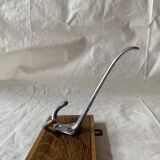 Vintage wooden wall coat rack - 2 hooks