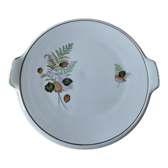 Round dish Digoin Sarreguemines autumn pattern