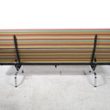 Compact sofa Eames Vitra Alexander Girard Miller stripe fabric