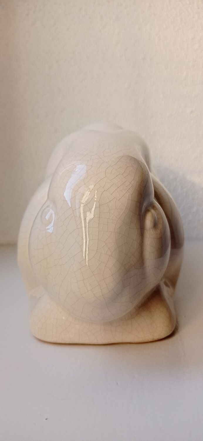 Rabbit cracked ceramic art deco Saint Clément