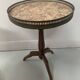 Pair of Louis XVI style pedestal tables in stained beech, 20th century