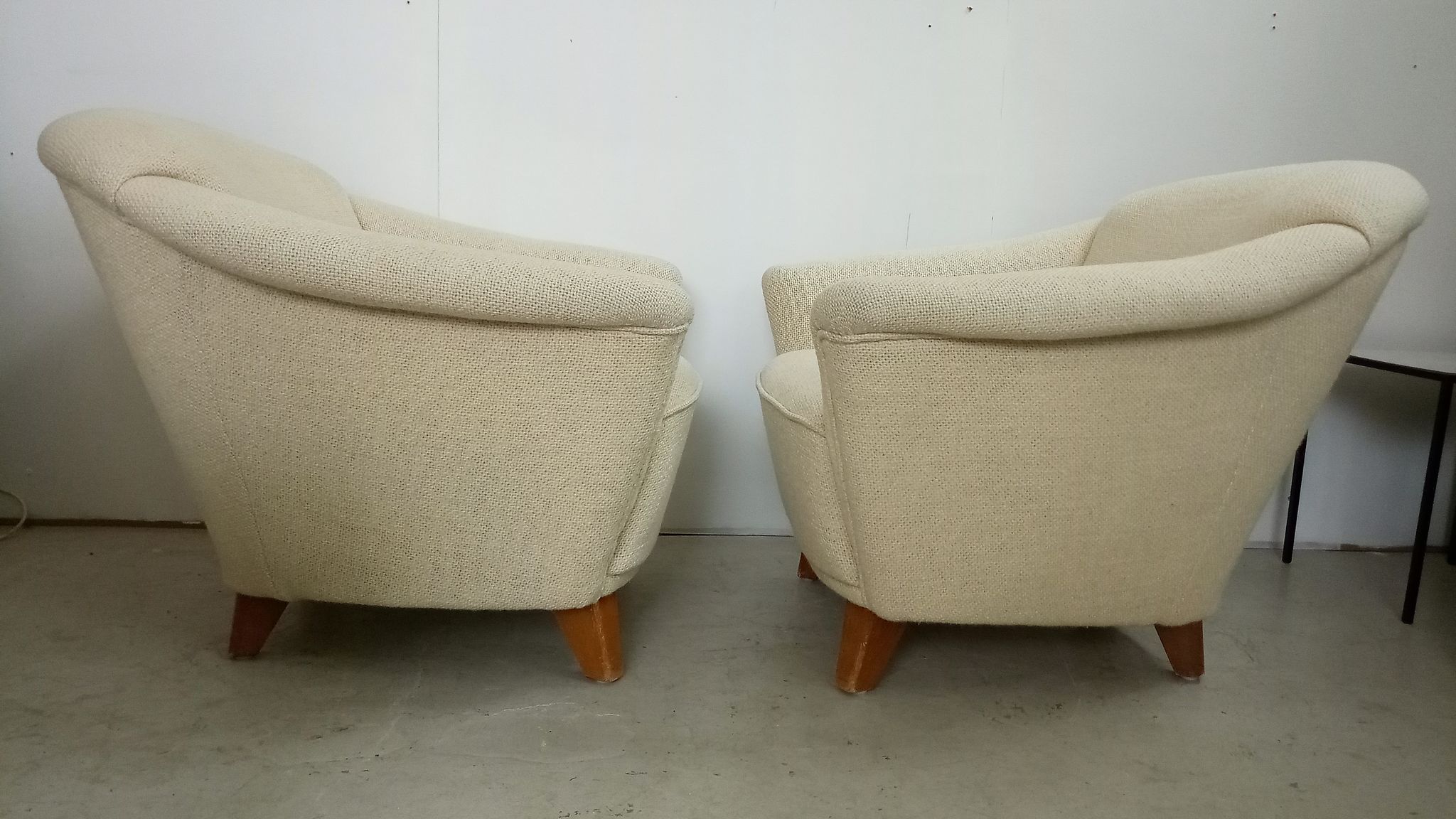Pair scandinavian armchairs