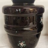 Pair of painted glass vases, France, 1940