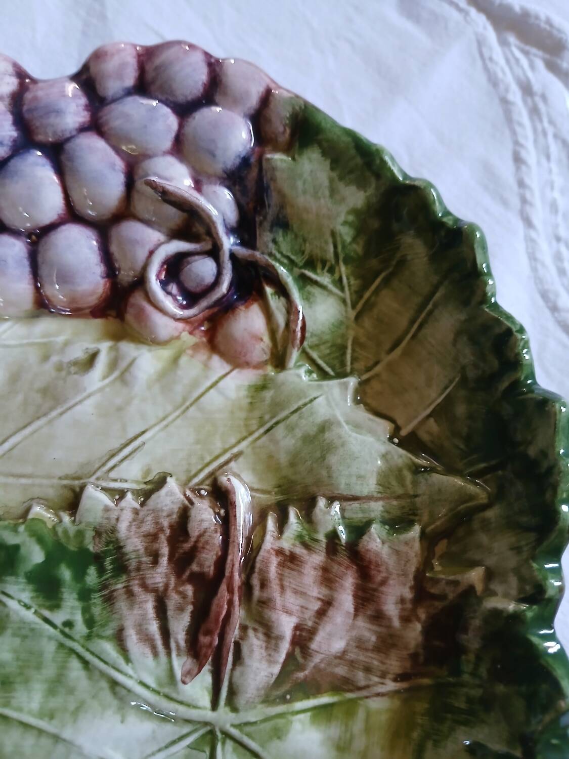 Antique oval slip dish