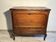 Louis XV style oak TV cabinet with drop-down flap.