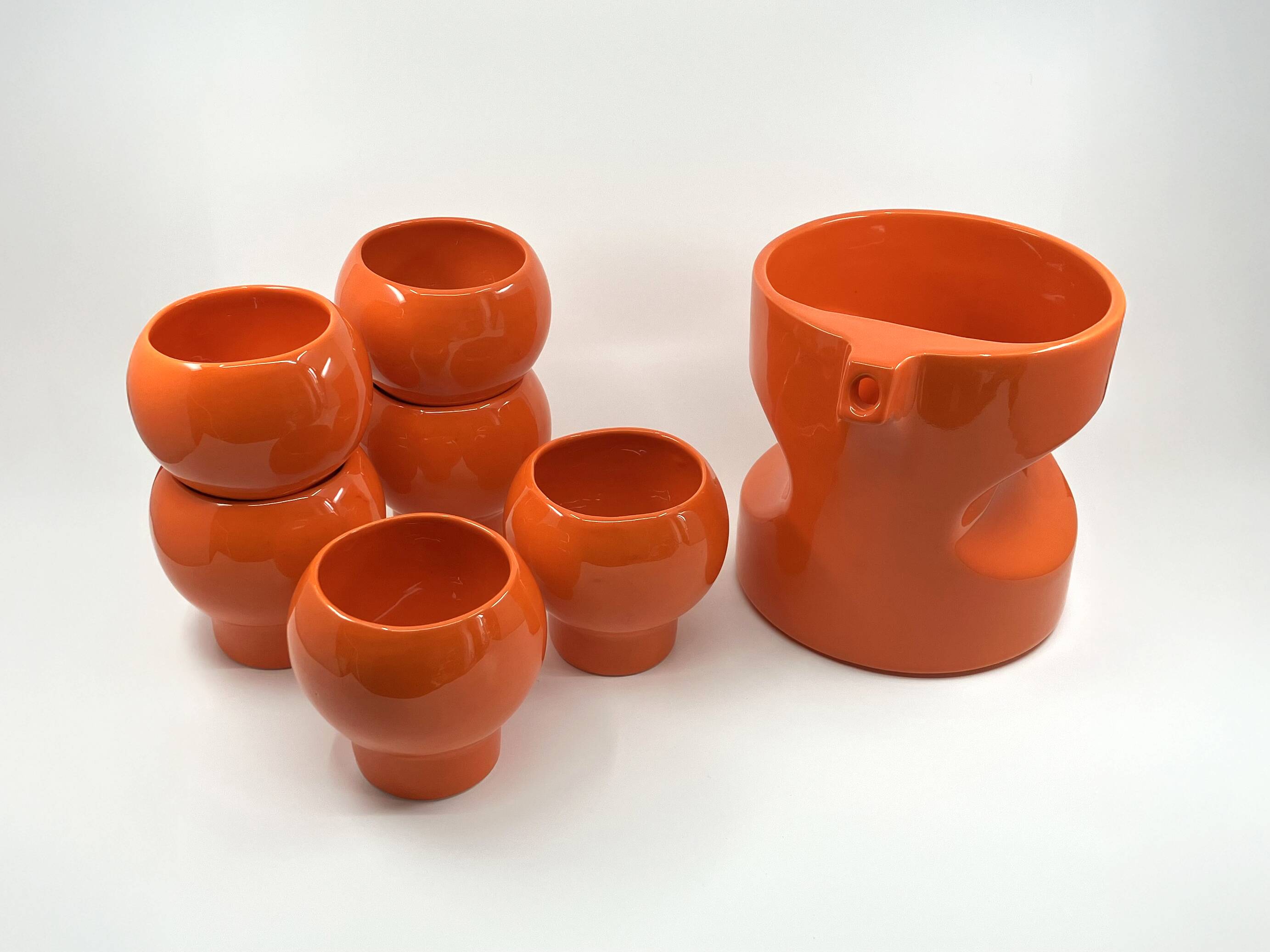 Ceramic bowl/pitcher set • Georges Lanteri for A.R.P. • Circa 70s