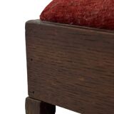 Pouf Art Déco design des années 30, tabouret minimaliste modèle bas.