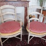 Ancienne paire de fauteuils provençal Louis XVl
