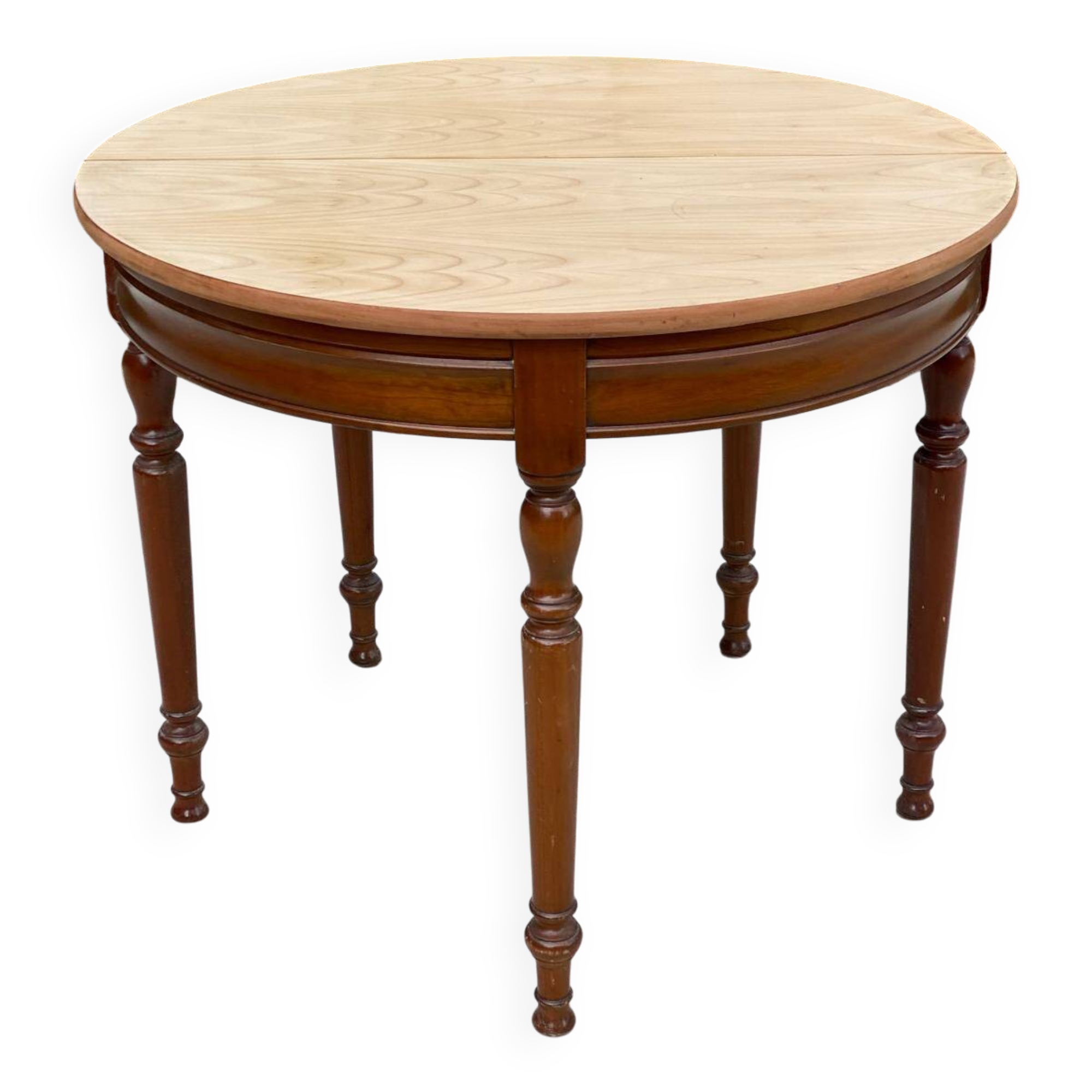90cm Solid Wood Half Moon Folding Round Table