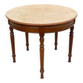 Table ronde pliable en demi lune en bois massif 90cm